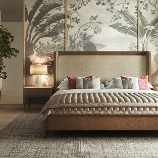 Спальня с запоминающимся оригинальным дизайном